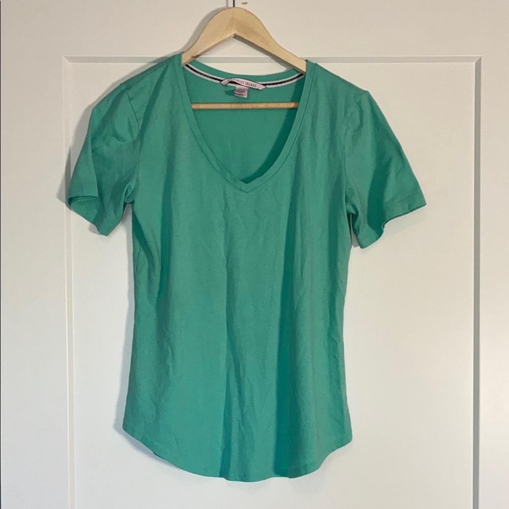 Victoria's Secret Teal V Neck Tee